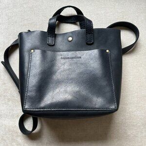 Portland Leather Black Mini Crossbody Tote